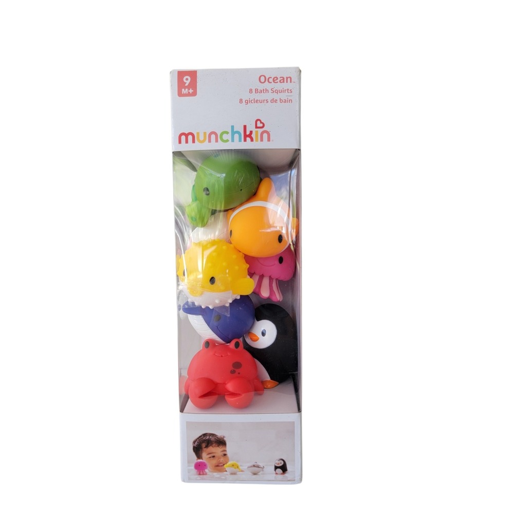 Munchkin Ocean Bath Squirts Kids‎ 9M+ Multicolor New 8 Pack Squirting Toys